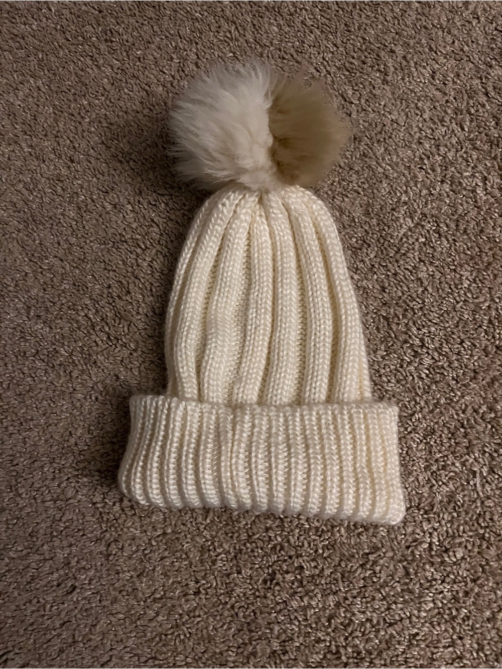 BCBGeneration Ivory SOFT Knit Pom Hat NWOT
